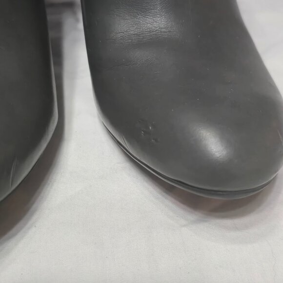 NATURALIZER Gray Booties Boots Women 5.5 M Smooth Cuffed N5 Comfort - Picture 3 of 16